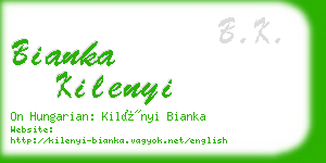 bianka kilenyi business card